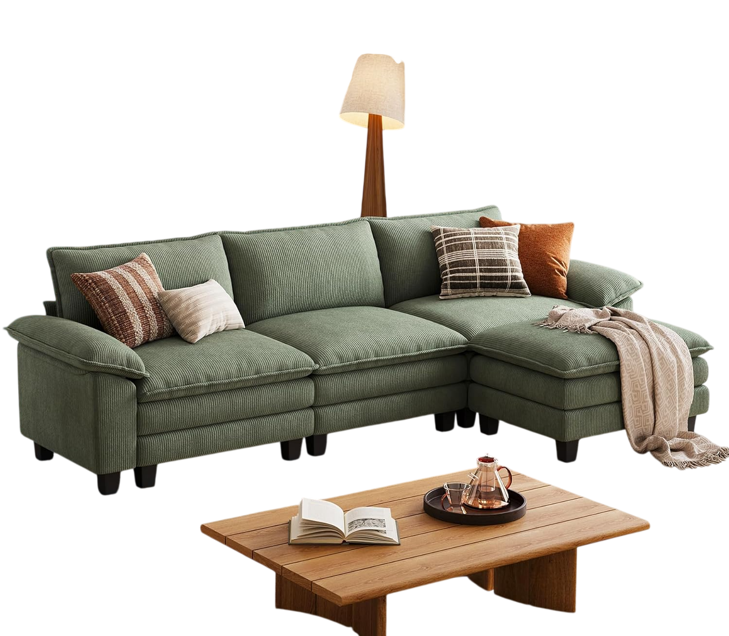 Broyhill 123" Modular L-Shaped Sectional Sofa