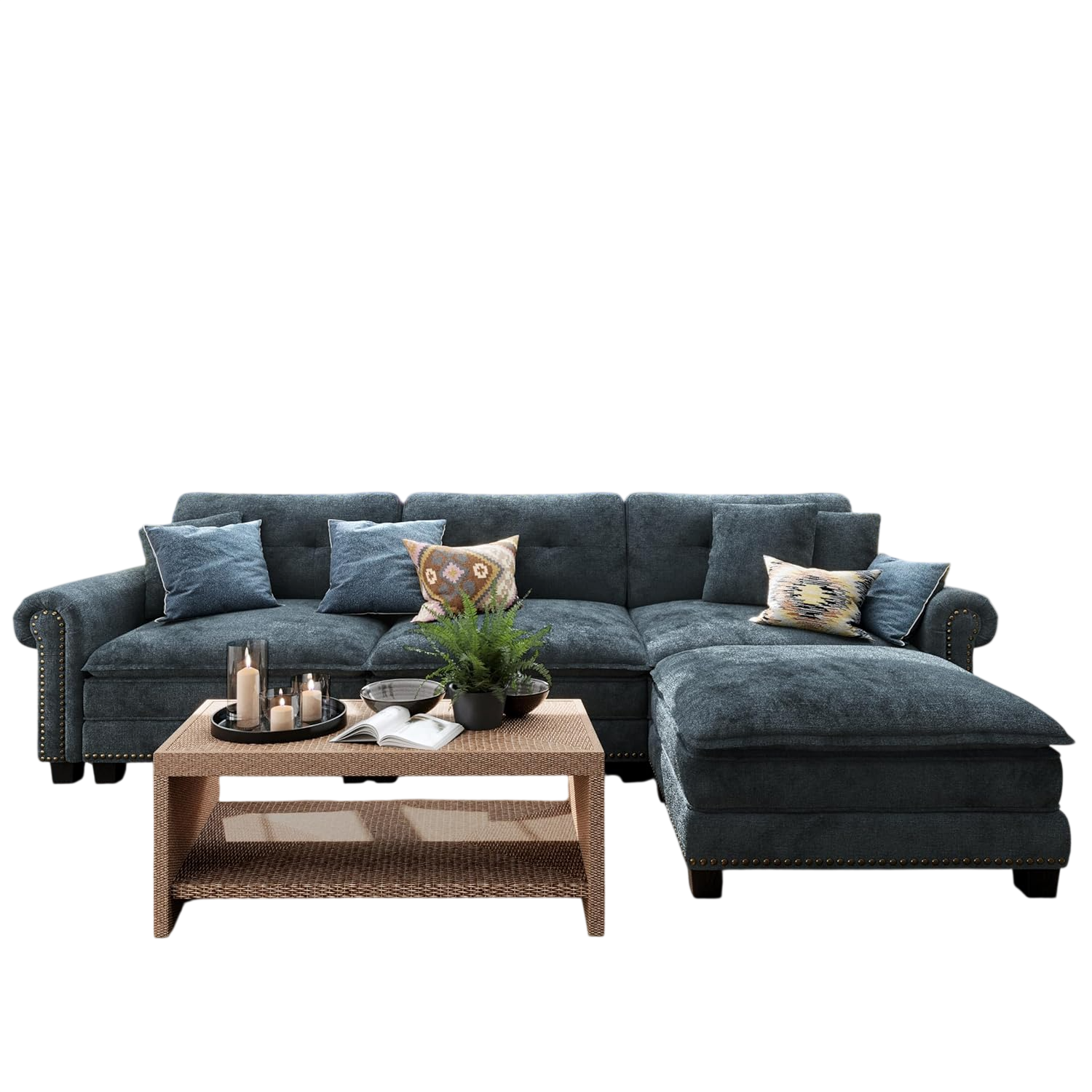 Broyhill 116.1" L Shaped Modular Cloud Couch